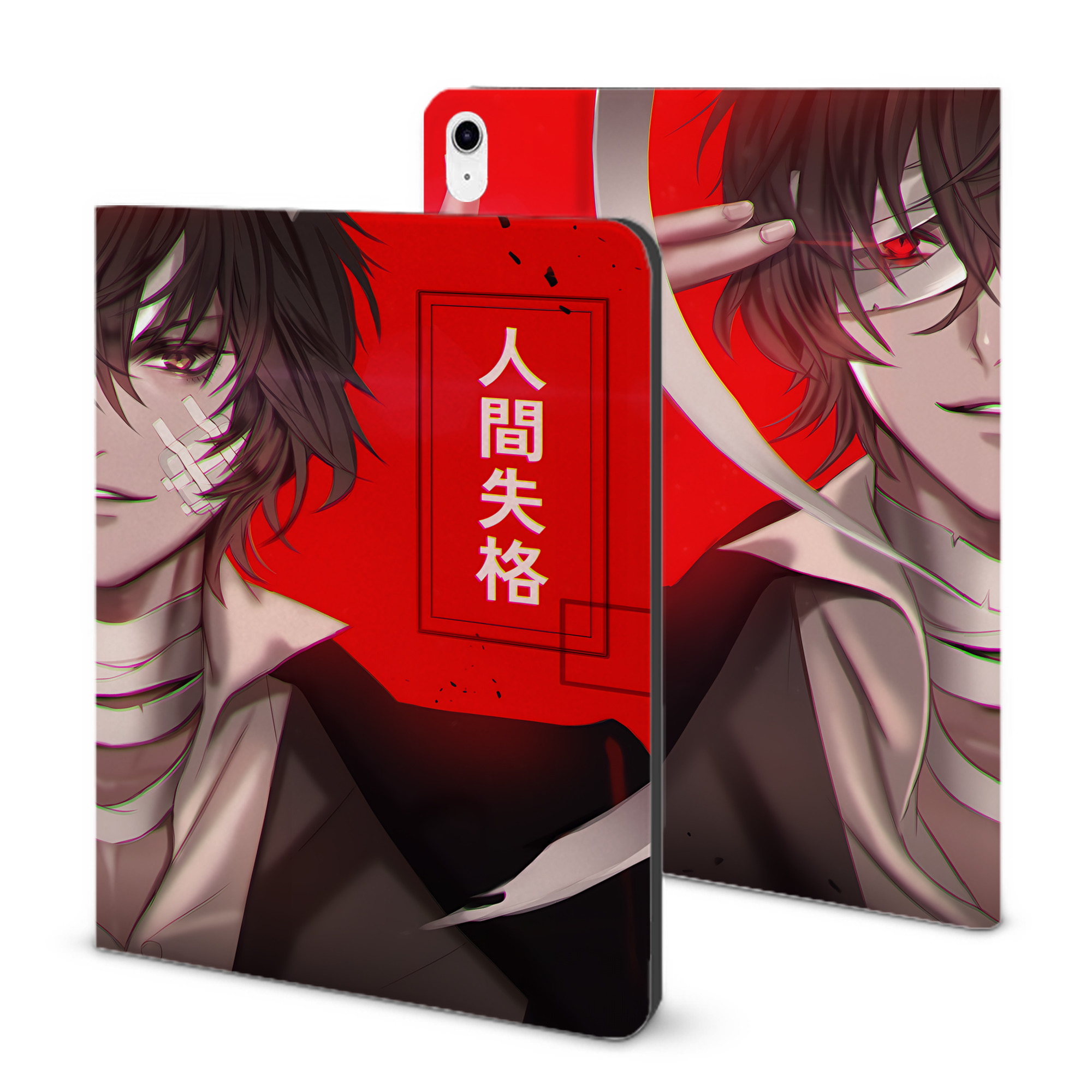 （画像用） 文豪ストレイドッグス Bungo Stray Dogs IPad ケース ブック型 PUレザー TPU 耐衝撃 軽量 薄型 ペン収納なし 全面保護 IPad 各モデル対応